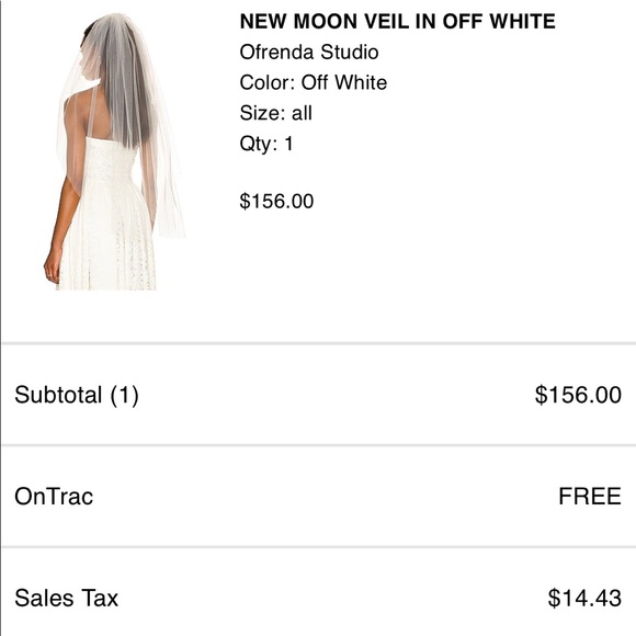 Ofrenda new moon bridal veil in ivory - Picture 5 of 5